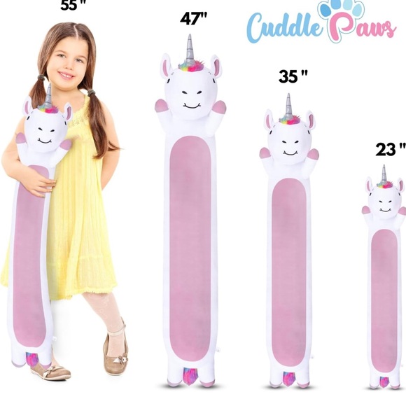 47 INCH Cuddle Paws Unicorn Plush Body Pillow for Kids 🦄 - Picture 2 of 9